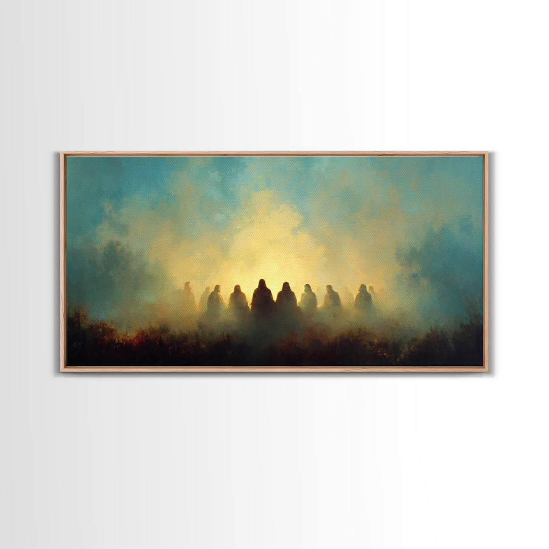 Heavenly Assembly – Framed Canvas Print – Christian Art – Jesus Painting – Christian Canvas – Christian Wall Art – Christian Gifts