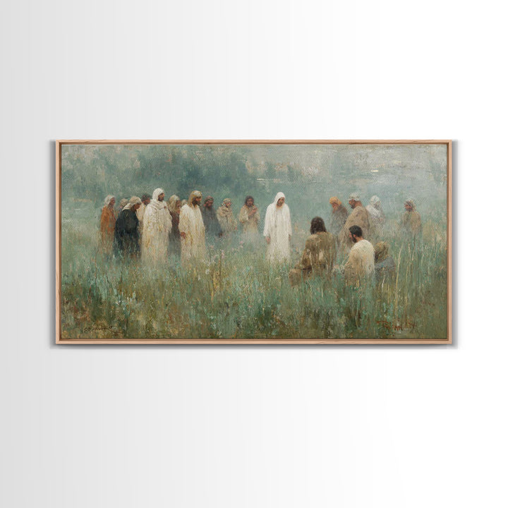 Field Of Peace – Framed Canvas Print – Christian Art Canvas – Christian Paintings – Jesus Art – Christian Wall Art – Christian Decor