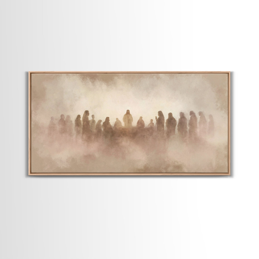 Sacred Gathering – Framed Canvas Print – Christian Wall Art – Jesus Art – Christian Art Canvas – Christian Gifts – Christian Painting