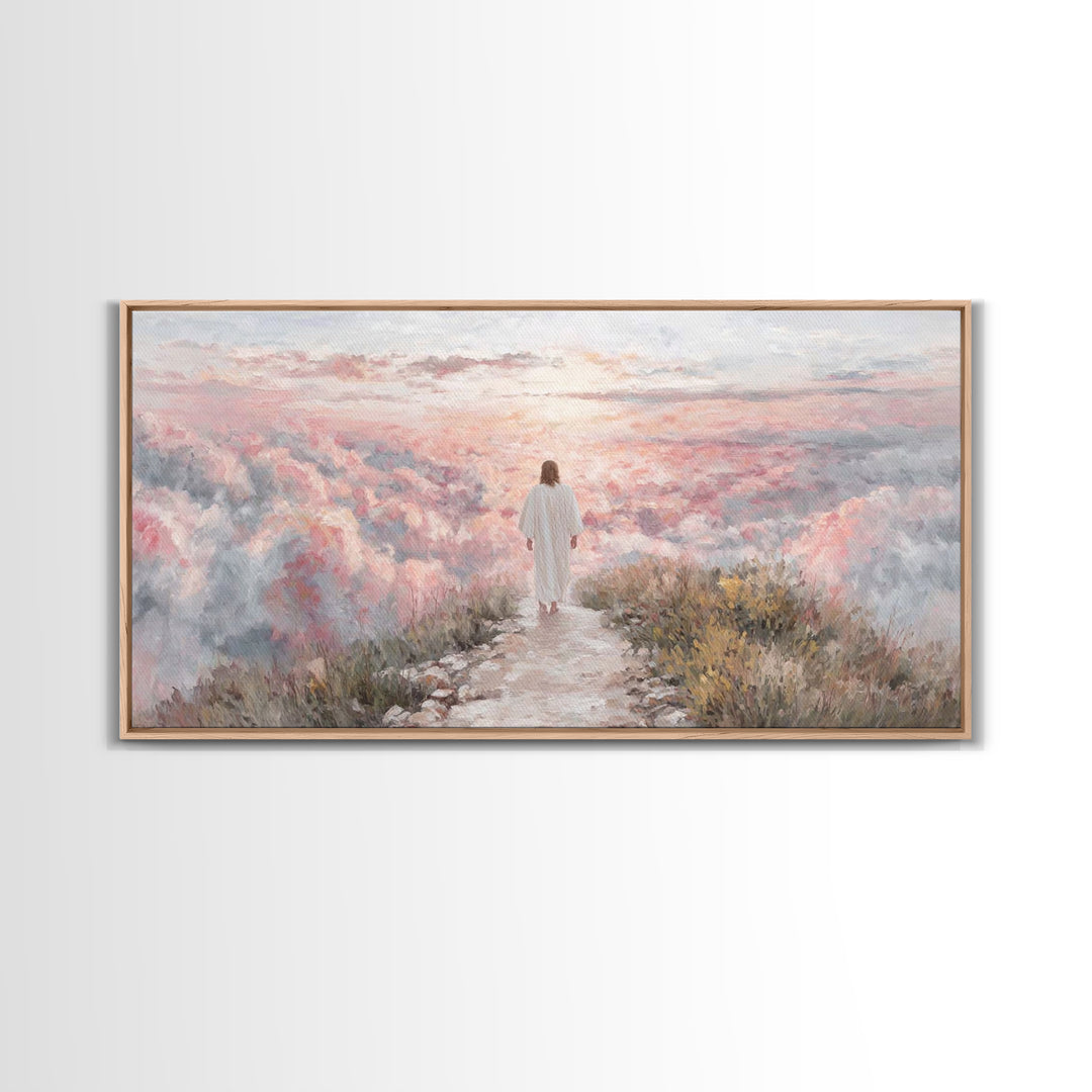 Path Of Faith – Framed Canvas Print – Christian Wall Art – Christian Art – Jesus Painting – Christian Art Canvas – Christian Decor