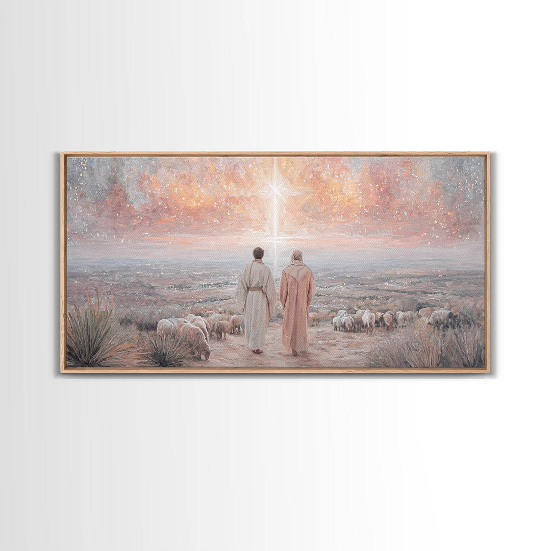 Guiding Star Promise – Framed Canvas Print – Christian Wall Art – Christian Art Canvas – Jesus Christmas Art – Christmas Wall Art – Christi