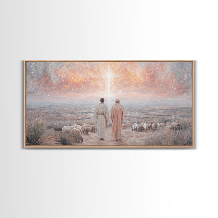 Guiding Star Promise – Framed Canvas Print – Christian Wall Art – Christian Art Canvas – Jesus Christmas Art – Christmas Wall Art – Christi