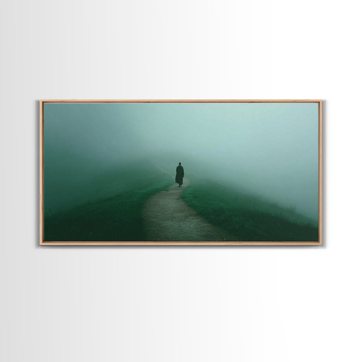 Solitary Light – Framed Canvas Print – Christian Art – Christian Decorations – Christian Canvas – Jesus Art – Christian Wall Art