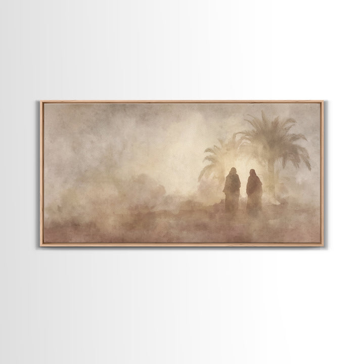 Desert Pilgrims – Framed Canvas Print – Christian Wall Art – Christian Art Canvas – Vintage Christian Art – Christian Gift – Christian Pain