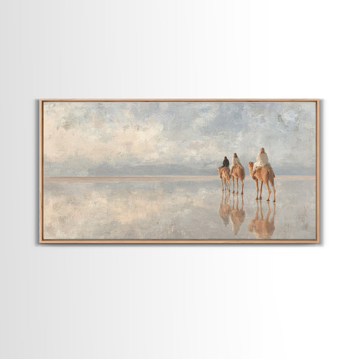 Journey Of The Wisemen, Framed Canvas Print, Christian Christmas Art, Christian Paintings, Large Christian Art, Christian Art Canvas, Chris