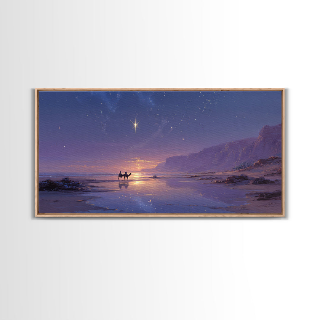 Star of the Wayfarers – Framed Canvas Print – Christian Wall Art – Christian Art Canvas – Christmas Art – Christian Painting – Christian Ch