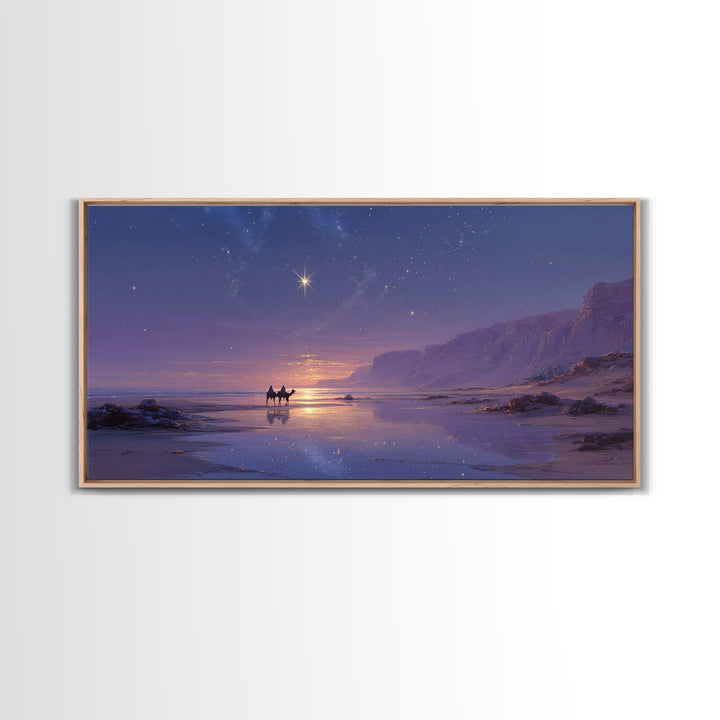 Star of the Wayfarers – Framed Canvas Print – Christian Wall Art – Christian Art Canvas – Christmas Art – Christian Painting – Christian Ch
