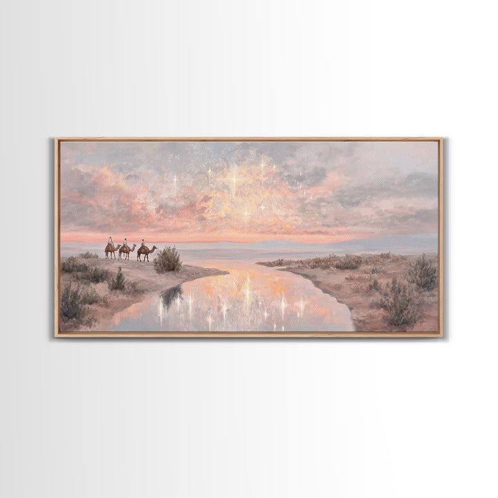 Gifts of the East | Framed Canvas Print | Christian Wall Art | Christmas Art | Christian Art Canvas | Vintage Christmas Art | Christian Chr