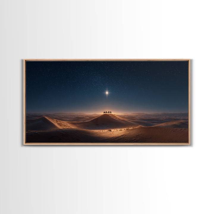Radiance of Dawn, Framed Canvas Print, Christmas Art Prints, Christian Christmas Art, Christian Wall Art, Christian Art Painting, Modern Ch