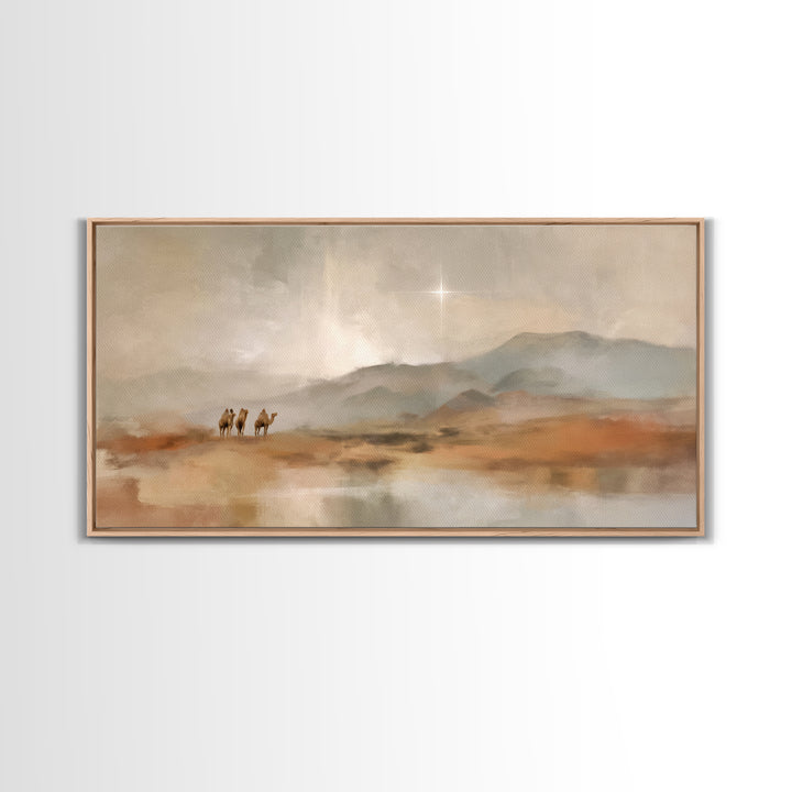 Star of Bethlehem – Framed Canvas Print – Christmas Art – Christian Art Canvas – Christian Wall Art – Christian Christmas Art – Jesus Paint