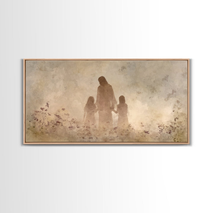 Children of Grace | Framed Canvas Print | Christian Art Canvas | Christian Wall Art | Jesus Painting | Christian Art | Christian Decor