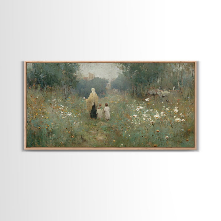 Field of His Peace | Framed Canvas Print | Christian Art Canvas | Christian Art | Jesus Painting | Christian Wall Art | Christian Decor
