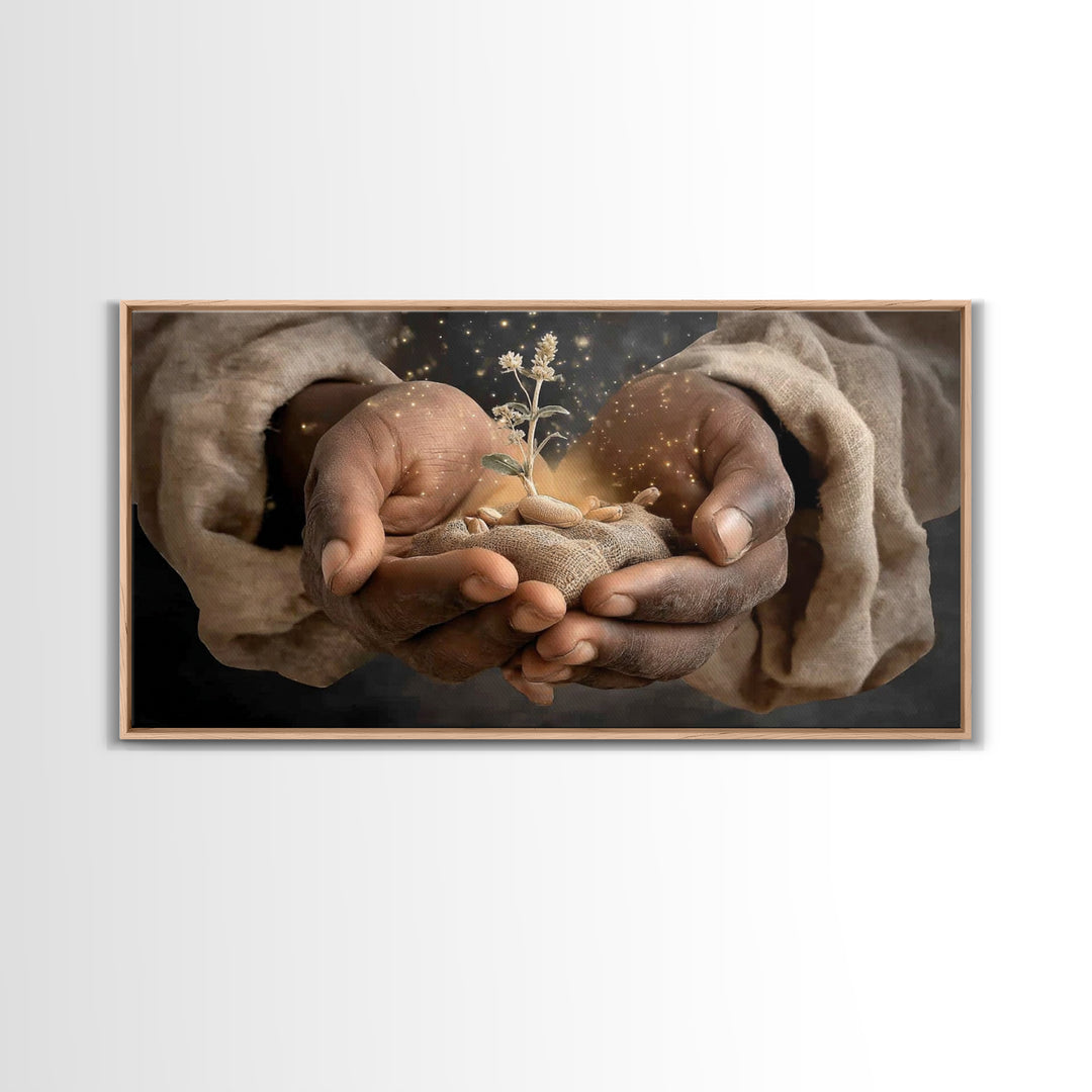 Promise of New Life | Framed Canvas Print | Christian Art Canvas | Christian Gift | Christian Wall Art | Christian Art | Jesus Painting