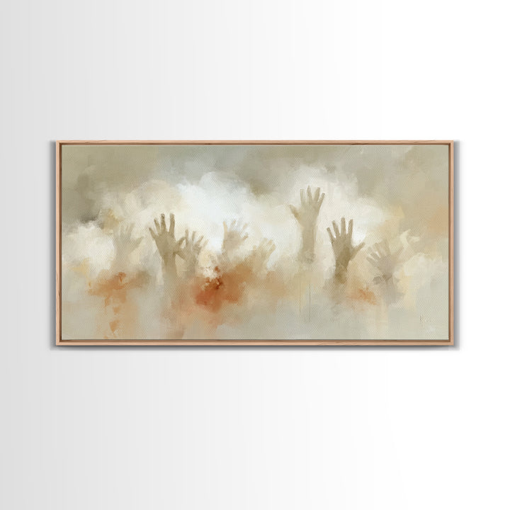 Rising Light – Framed Canvas Print – Christian Art Canvas – Christian Wall Art – Modern Christian Art – Christmas Wall Art