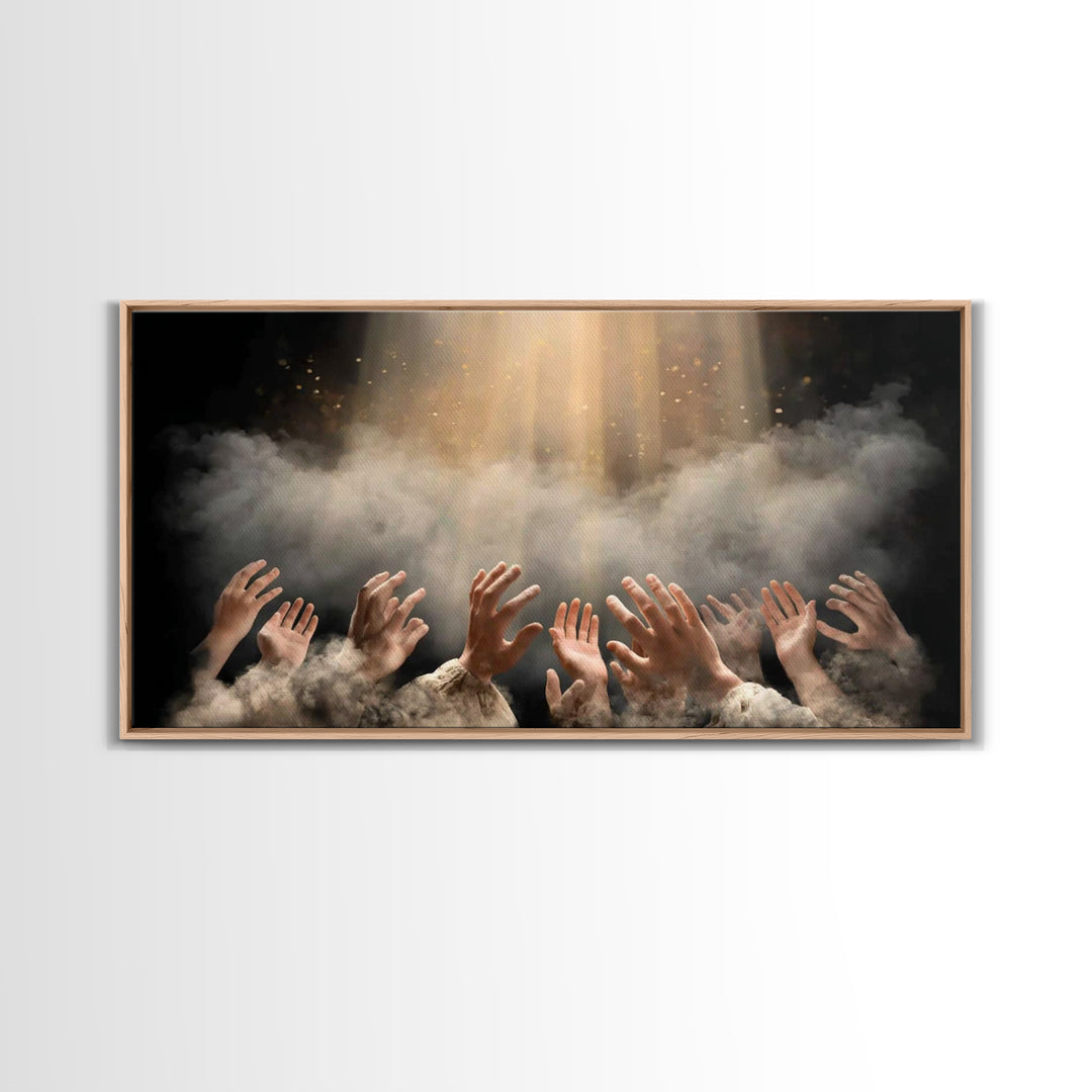 Divine Radiance – Framed Canvas Print – Christian Wall Art – Jesus Painting – Christian Art Canvas – Christian Christmas Decor