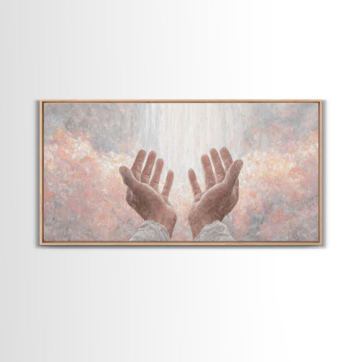 Shining Presence – Framed Canvas Print – Christian Art Canvas – Christian Art Work – Modern Christian Art – Christmas Wall Art