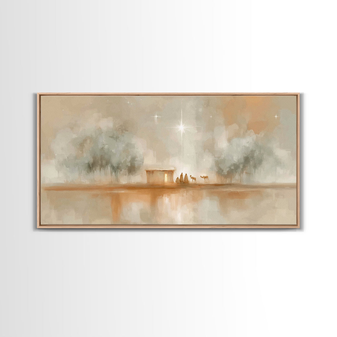 Shepherds Of Wonder | Framed Canvas Print | Christian Art Canvas | Christian Christmas Art | Christmas Wall Art | Christian Decor