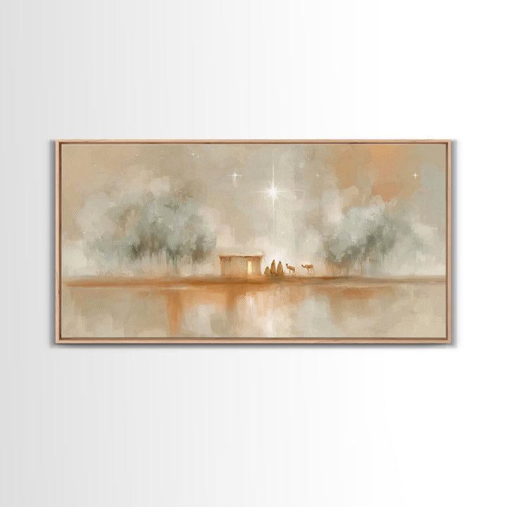 Shepherds Of Wonder | Framed Canvas Print | Christian Art Canvas | Christian Christmas Art | Christmas Wall Art | Christian Decor