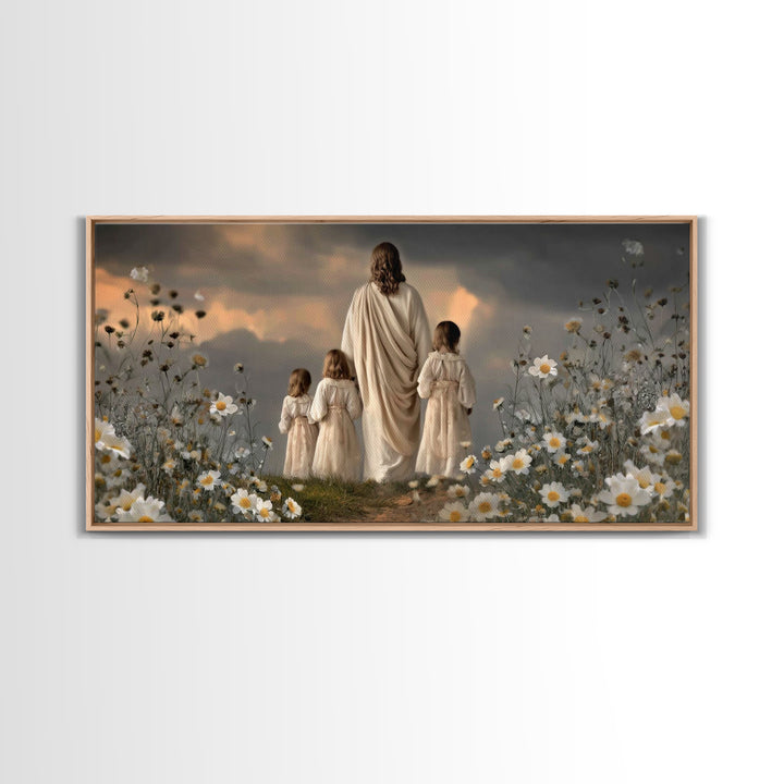 Dawn Of Hope – Framed Canvas Print – Christian Wall Art – Modern Christian Art – Jesus Painting – Christmas Art – Christian Art Canvas