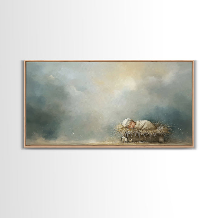 Gentle Kingdom – Framed Canvas Print – Christian Wall Art – Christian Art Canvas – Jesus Painting – Modern Christian Art – Christian Decor