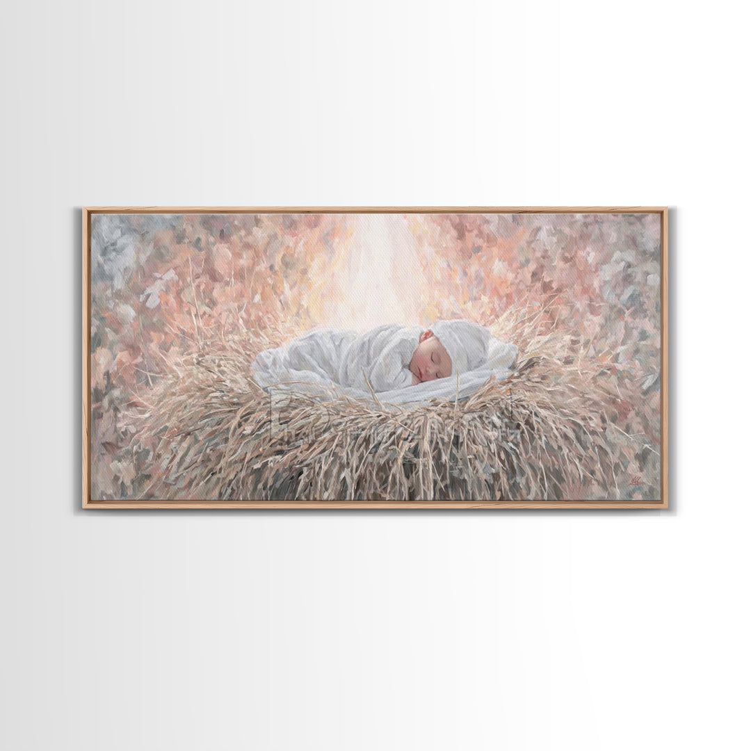 Light Of Bethlehem – Framed Canvas Print – Christmas Wall Art – Christian Art Canvas – Framed Christmas Art – Jesus Christmas Art – Christi
