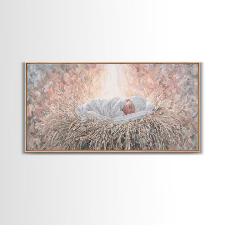 Light Of Bethlehem – Framed Canvas Print – Christmas Wall Art – Christian Art Canvas – Framed Christmas Art – Jesus Christmas Art – Christi
