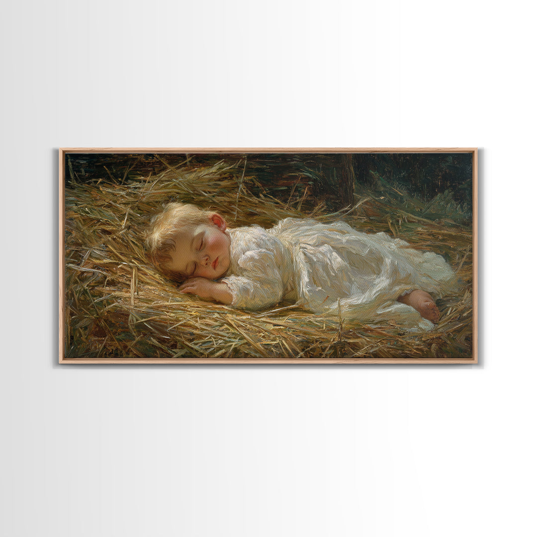 Heavenly Rest – Framed Canvas Print – Christian Christmas Art – Christian Wall Art – Christmas Art Prints – Framed Christmas Art – Christia