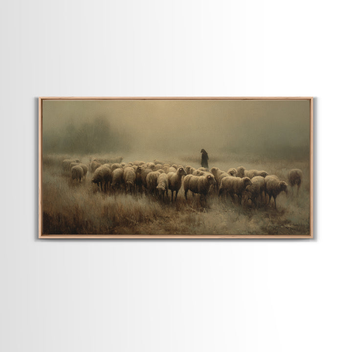 Dawn Shepherd – Framed Canvas Print – Christian Painting – Christian Art Canvas – Moody Christian Art – Christian Wall Art – Large Christia