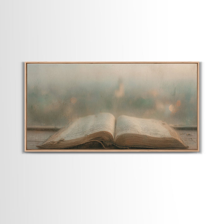 Ancient Pages – Framed Canvas Print – Christian Art Canvas – Christian Wall Art – Vintage Christian Art – Christian Gift – Christian Art Pr