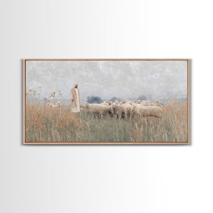 Pathway Of Mercy, Framed Canvas Print, Jesus Painting, Christian Wall Art, Christian Art Canvas, Christmas Art, Modern Christian Art, Chris