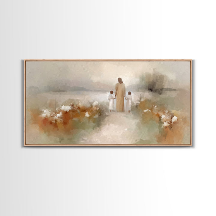 Path Of Grace – Framed Canvas Print – Christian Wall Art – Jesus Painting – Christian Art Canvas – Christian Decor – Modern Christian Art