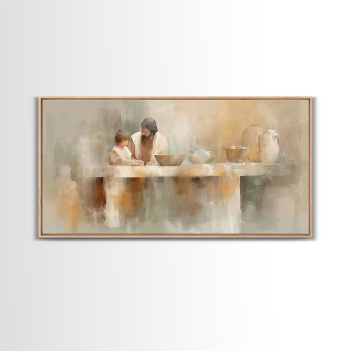 Gentle Hands Of Hope – Framed Canvas Print – Christian Art Canvas – Jesus Painting – Christian Wall Art – Christian Decor – Subtle Christia