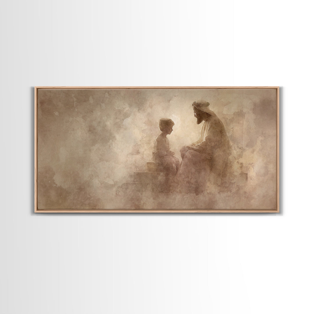 Radiant Salvation – Framed Canvas Print – Christian Wall Art – Christian Art Canvas – Jesus Painting – Christian Decor – Christian Christma