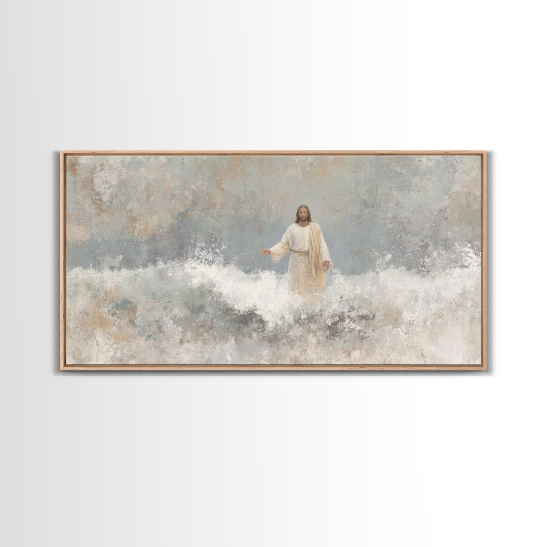 Sacred Light – Framed Canvas Print – Christian Wall Art – Christian Art Canvas – Jesus Painting – Christian Decor – Unique Christian Art