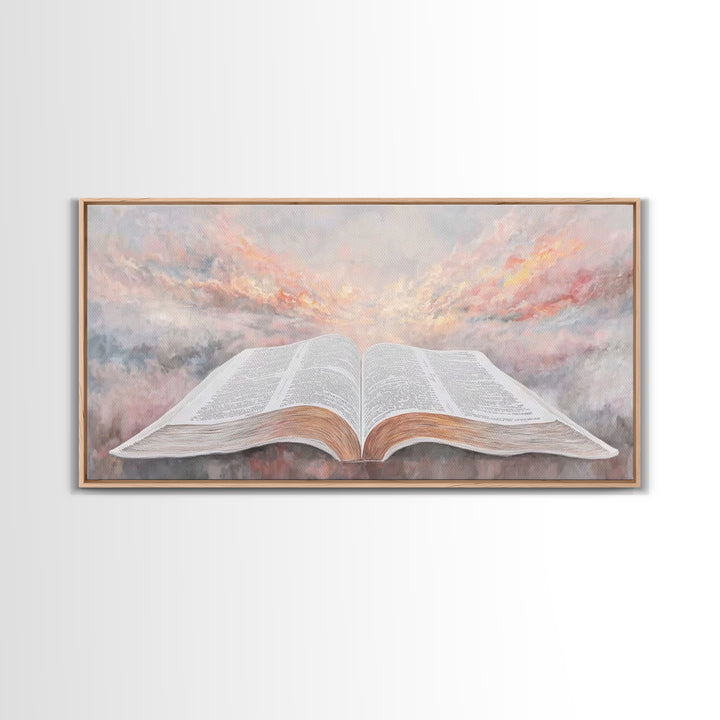 Graceful Word, Framed Canvas Print, Christian Wall Art, Christian Art Canvas, Christian Decor, Subtle Christian Art, Christian Christmas Ar