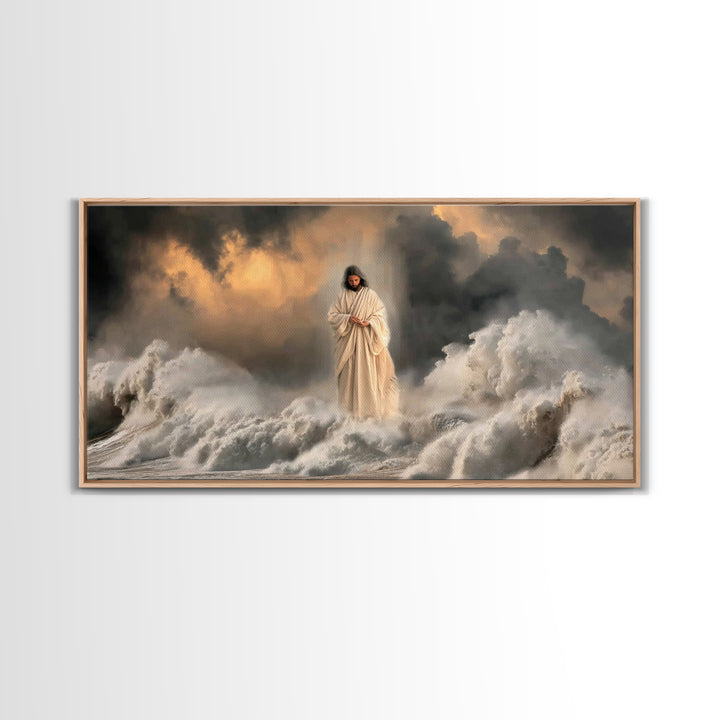 Heavenly Horizon – Framed Canvas Print – Christian Art Canvas – Jesus Painting – Christian Christmas Art – Subtle Christian Art – Christian