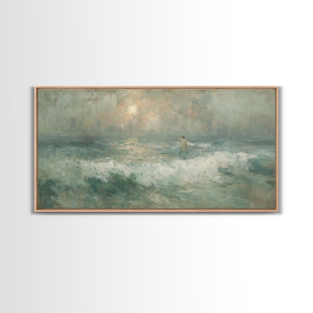 Arms Of Salvation – Framed Canvas Print – Christian Wall Art – Jesus Painting – Large Christian Painting – Christian Art Canvas – Christian