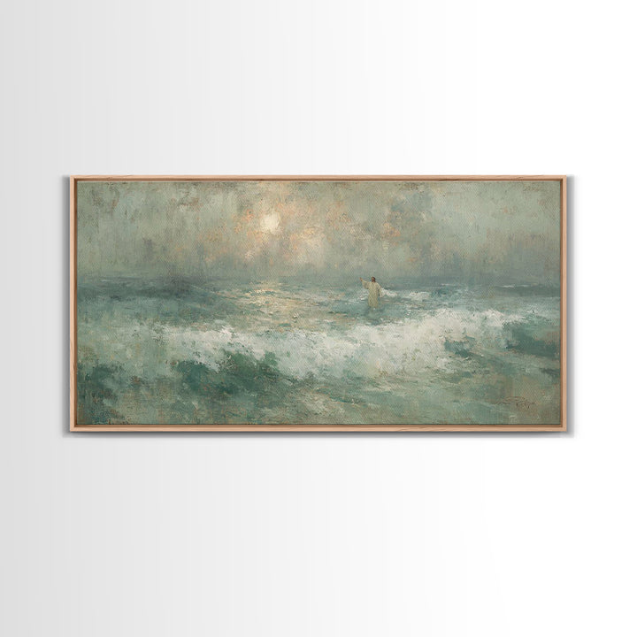 Arms Of Salvation – Framed Canvas Print – Christian Wall Art – Jesus Painting – Large Christian Painting – Christian Art Canvas – Christian