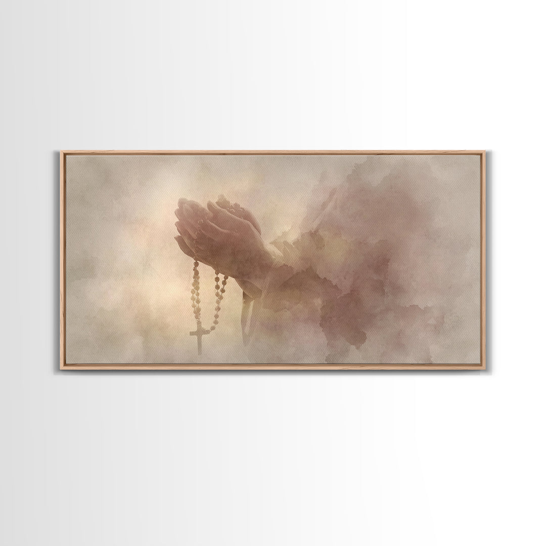 Sacred Reading – Framed Canvas Print – Christian Art Canvas – Christian Wall Art – Christian Christmas Art – Christian Decor – Modern Chris