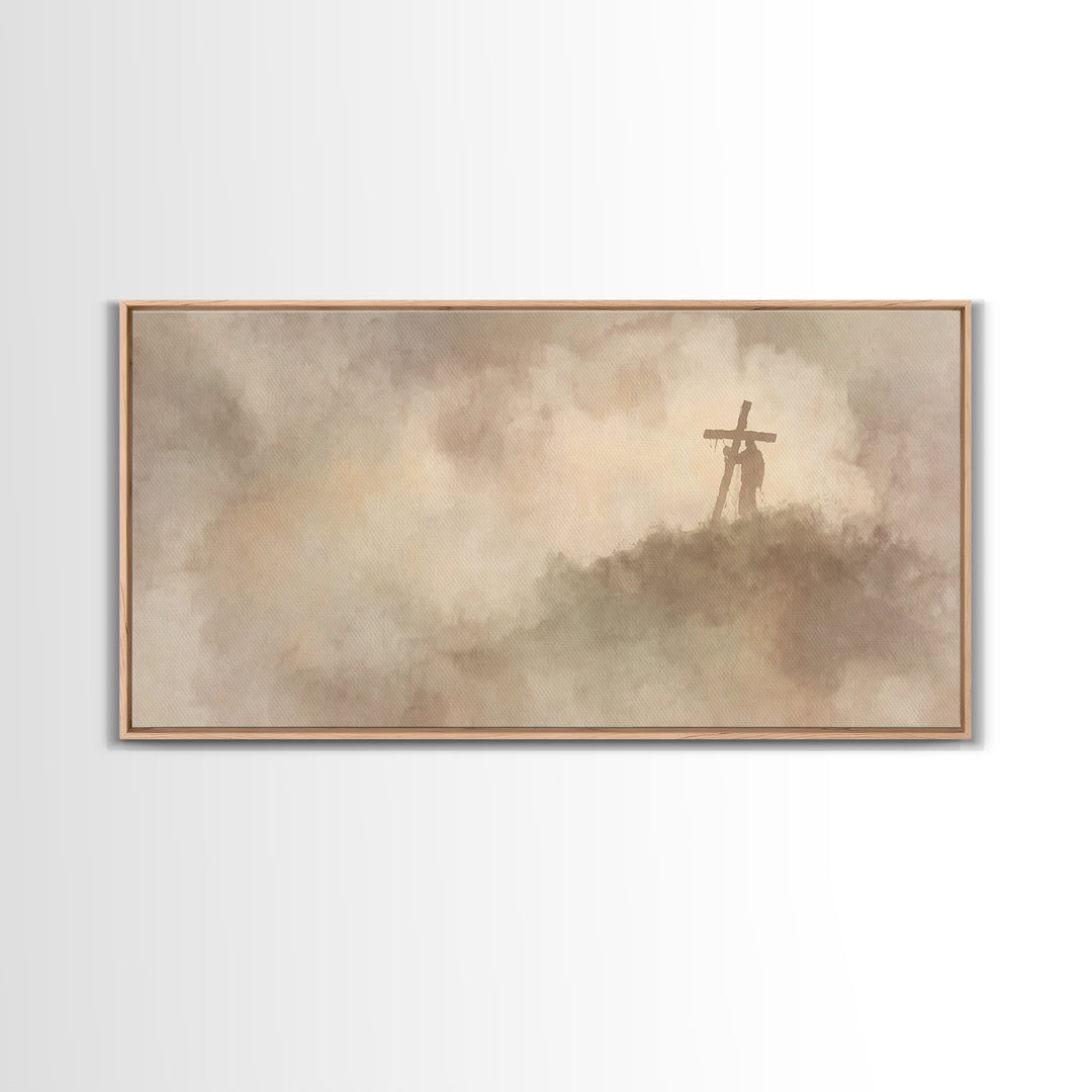Path Of Mercy – Framed Canvas Print – Christian Wall Art – Jesus Painting – Christian Art Canvas – Moody Christian Art