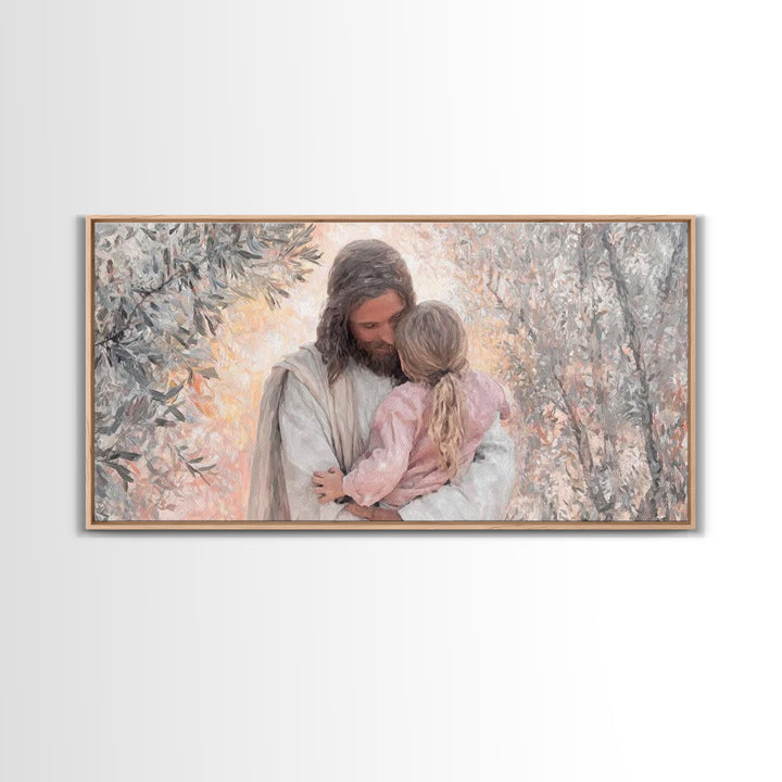 Garden Of Light – Framed Canvas Print – Jesus Painting – Christian Art Canvas – Christian Wall Art – Subtle Christian Art