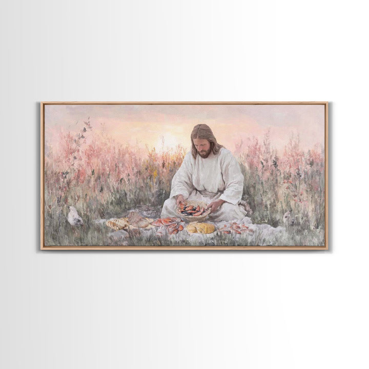 Field Of Blessings, Framed Canvas Print, Christian Art Prints, Jesus Art Print, Christian Gift Ideas, Vintage Christian Art