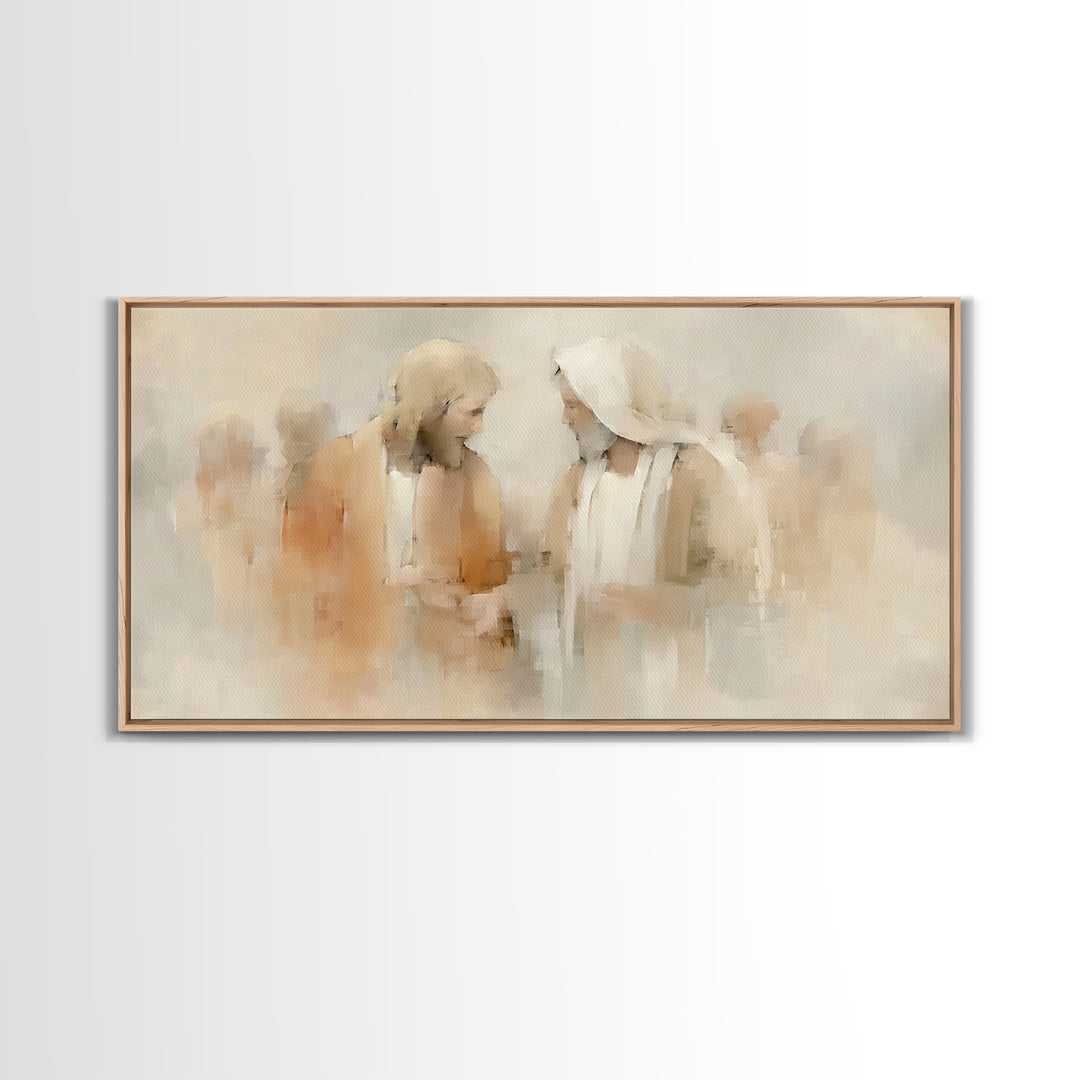 Sacred Counsel – Framed Canvas Print – Christian Art Canvas – Jesus Painting – Christian Wall Art – Christian Christmas
