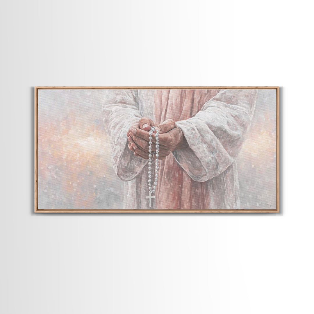 Merciful Hands | Framed Canvas Print | Christian Wall Art | Christian Art Canvas | Christian Decor | Christian Art Gift | Modern Christian