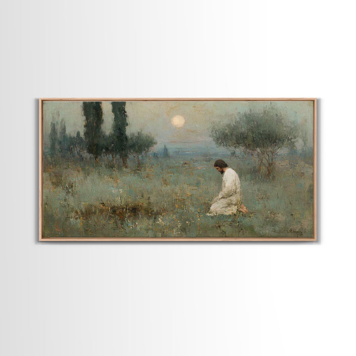 Childlike Faith – Framed Canvas Print – Christian Wall Art – Jesus Painting – Christian Art Work – Modern Christian Art – Christian Christm
