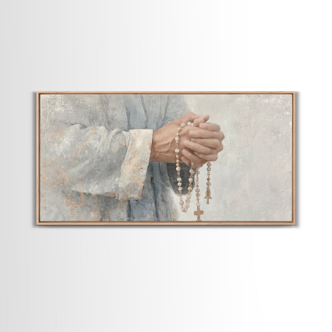 Hands Of Mercy – Framed Canvas Print – Christian Wall Art – Christian Art Canvas – Christian Decor – Modern Christian Art – Christian Art G