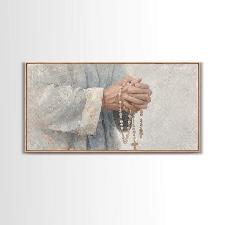 Hands Of Mercy – Framed Canvas Print – Christian Wall Art – Christian Art Canvas – Christian Decor – Modern Christian Art – Christian Art G