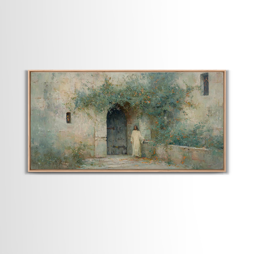Quiet Calling, Framed Canvas Print, Christian Wall Art, Christian Art Canvas, Jesus Painting, Moody Christian Art, Christian Home Decor