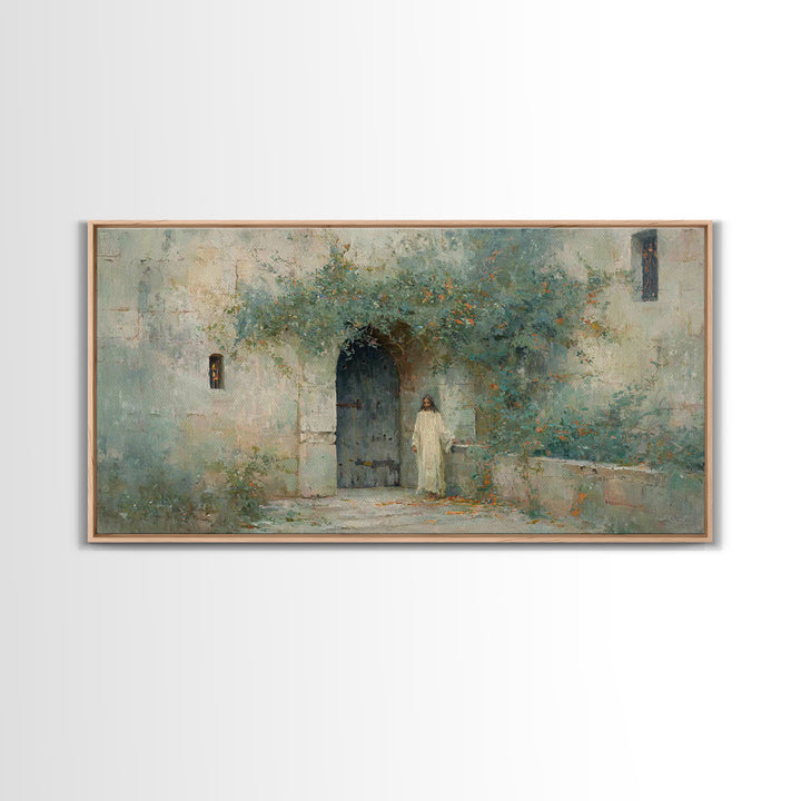 Quiet Calling, Framed Canvas Print, Christian Wall Art, Christian Art Canvas, Jesus Painting, Moody Christian Art, Christian Home Decor