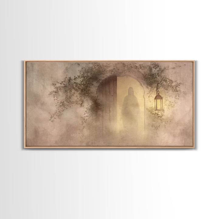 Holy Invitation, Framed Canvas Print, Christian Art Canvas, Christian Wall Art, Jesus Painting, Minimalist Christian Art, Christian Gift Id